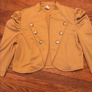 Mustard colored half jacket